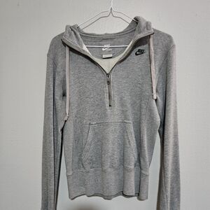 Nike Kids Light Gray Half-Zip HoodieSweatshirt Size 4-6